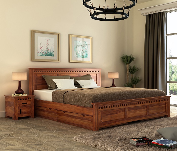 Wooden Bed Frame Design In Hyderabad
