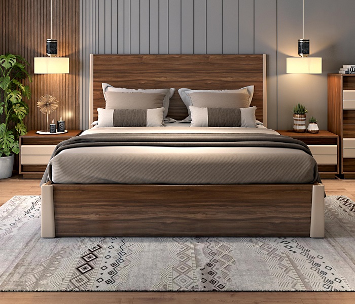 Modern Wood Bed Design In Hyderabad